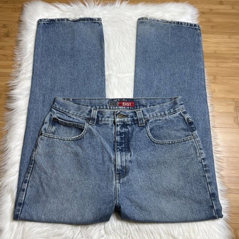Vintage Anchor Blue Jeans Mens 32x31 Blue Easy Baggy Straight Leg Denim